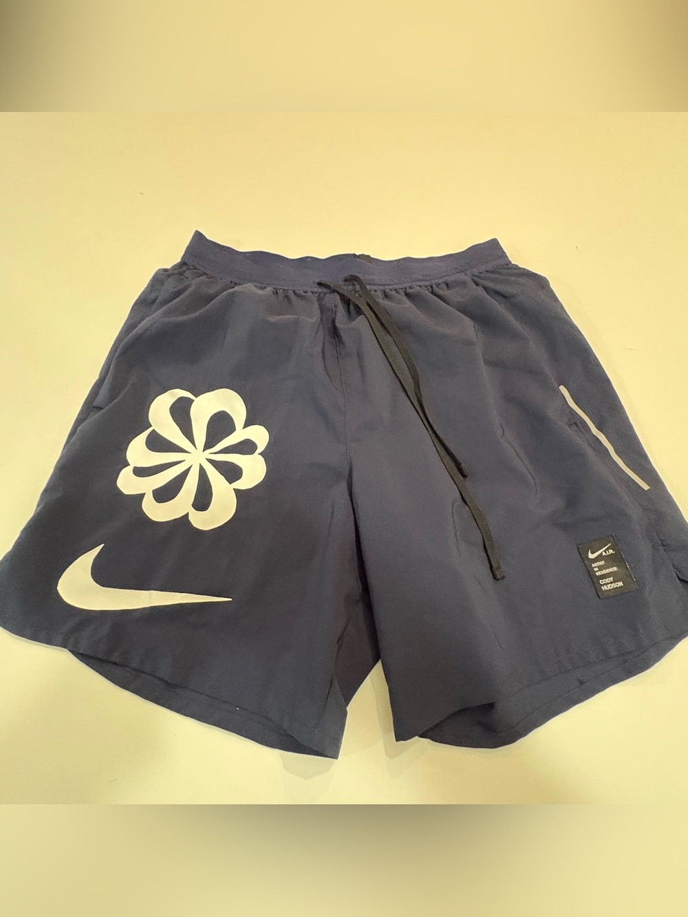 Nike Men’s Navy Athletic Shorts with White Logos | Cody Hudson Flex Stride | M